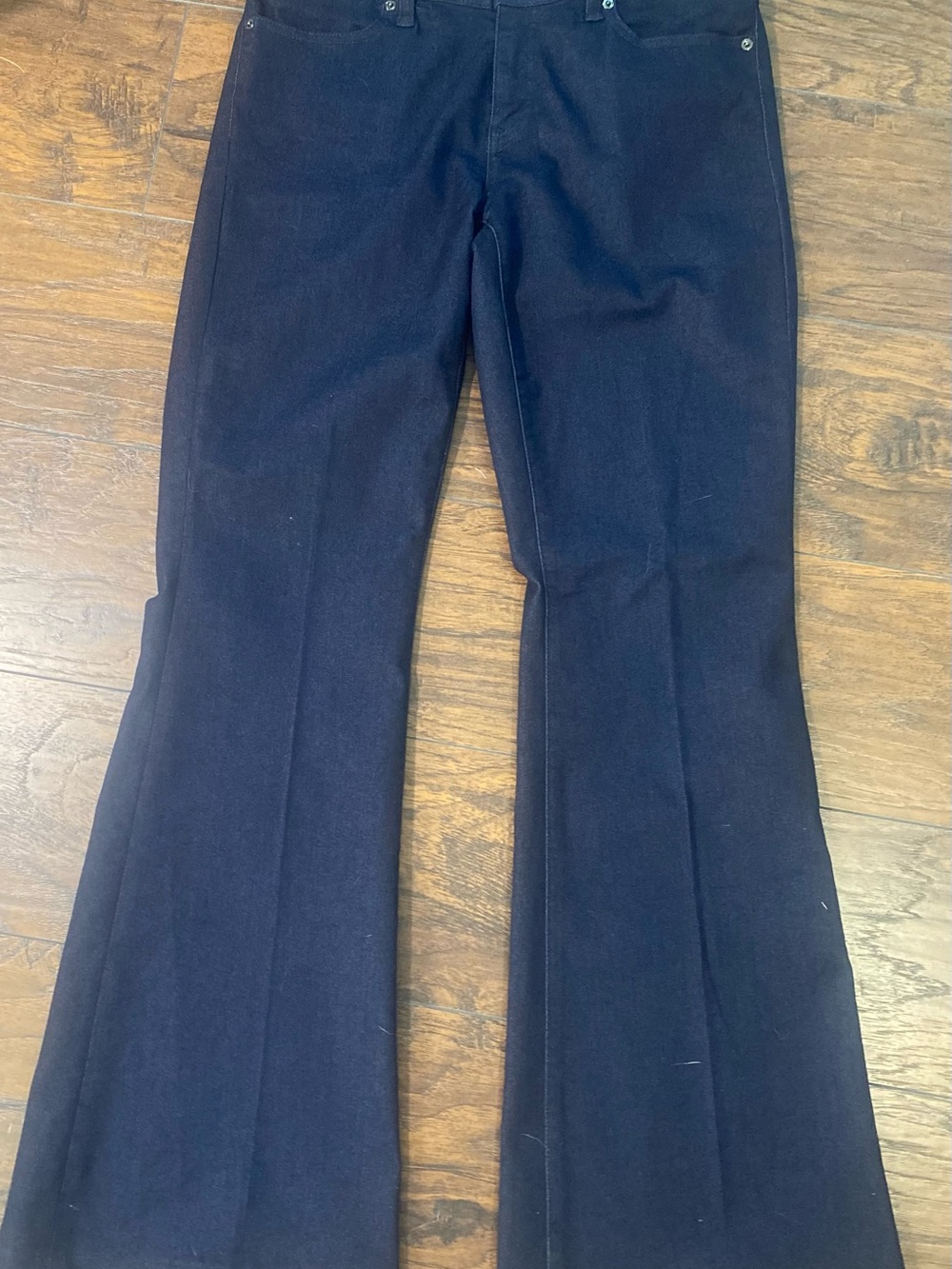 Henry & Belle Navy Flared Wide-Leg Jeans